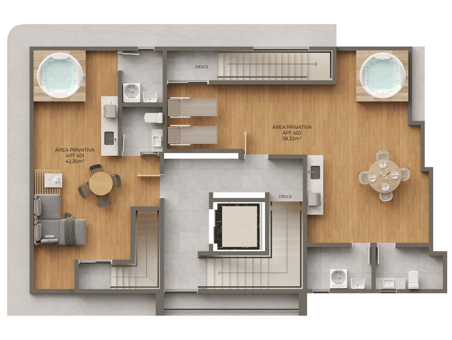 Apartamento à venda em Aeroclube, João Pessoa - SB Imóveis: Pavimento cobertura duplex - superior