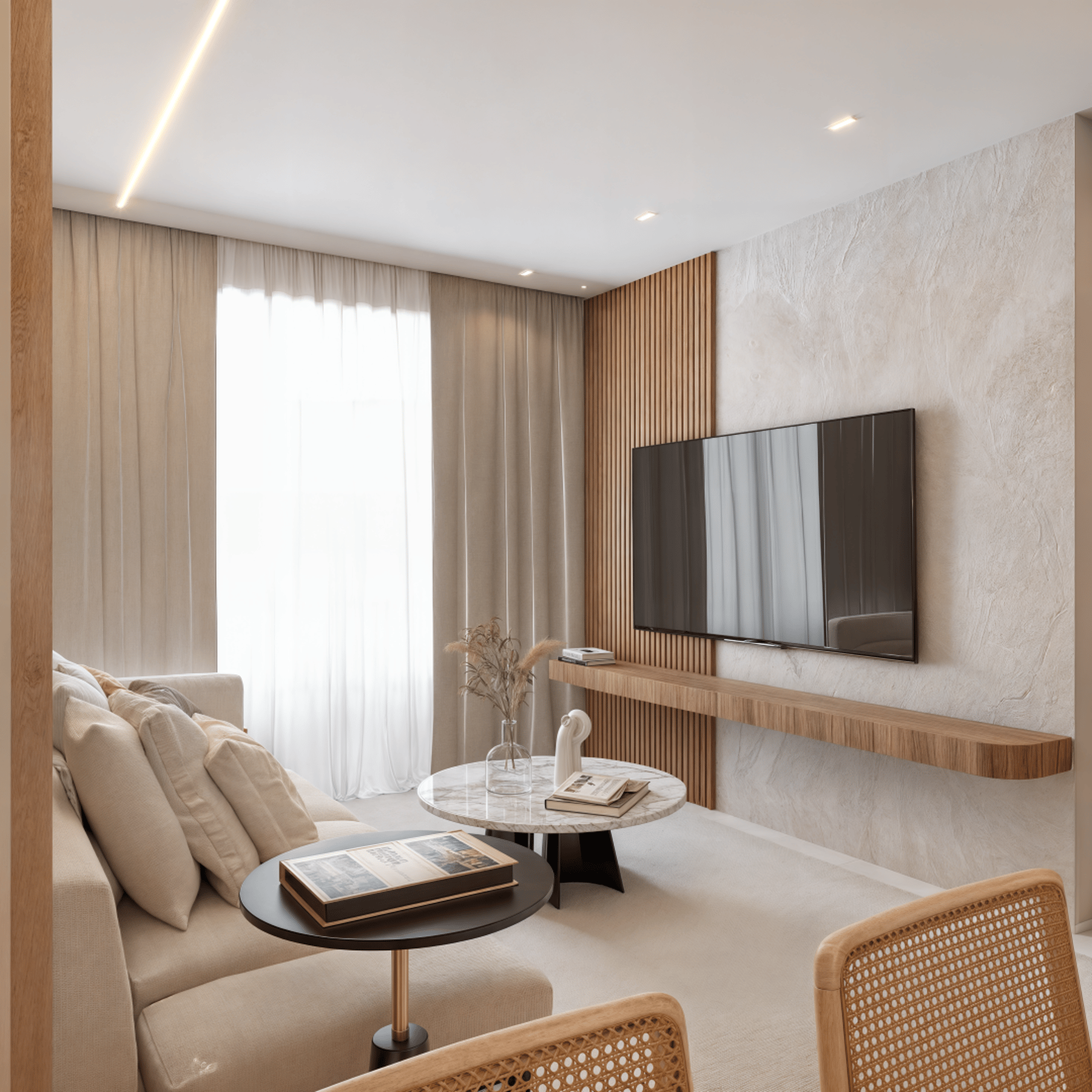 Apartamento à venda em Altiplano Cabo Branco, João Pessoa - SB Imóveis: Living